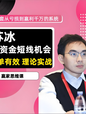 [期货课程]苏冰期货正收益交易系统训练营小资金短线机会资金管理2024新课程